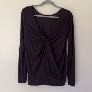 Athleta Back V Knotted Long Sleeve- Size Medium